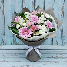 Букет цветов из:  Герберы, Альстромерии и Хризантемы в Кратово