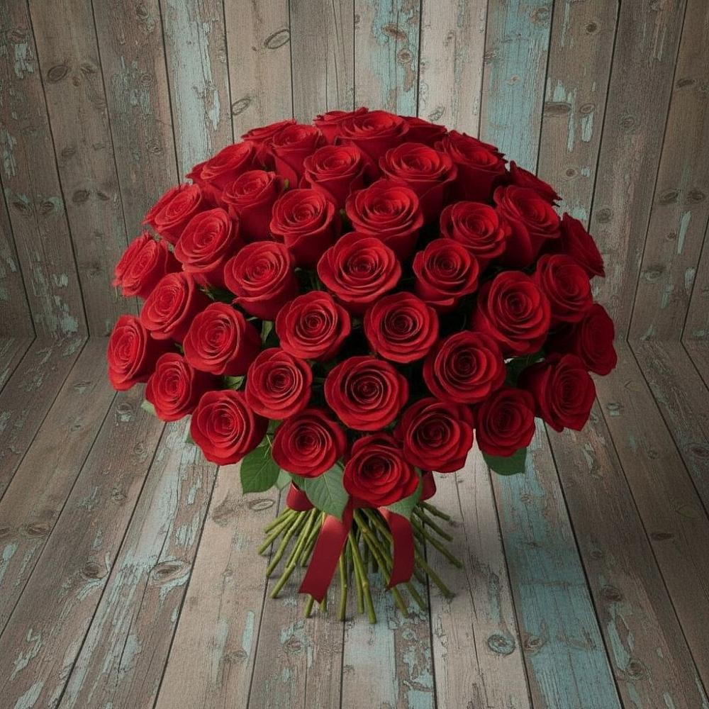 Букет 55 Красных роз Фридом в Кратово