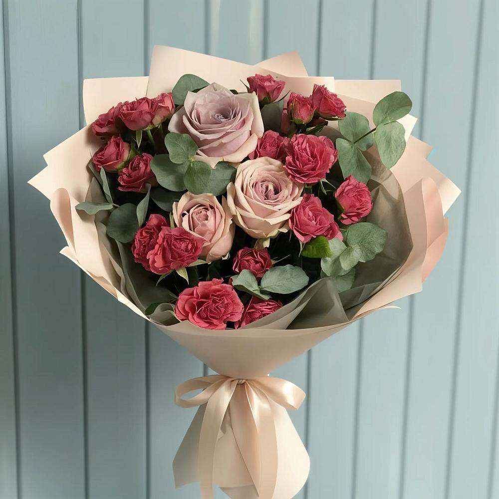 Букет цветов из: Гвоздики и Розы в Кратово