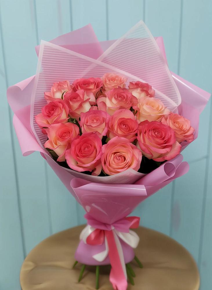 Букет 15 Розовых роз Равель в Кратово