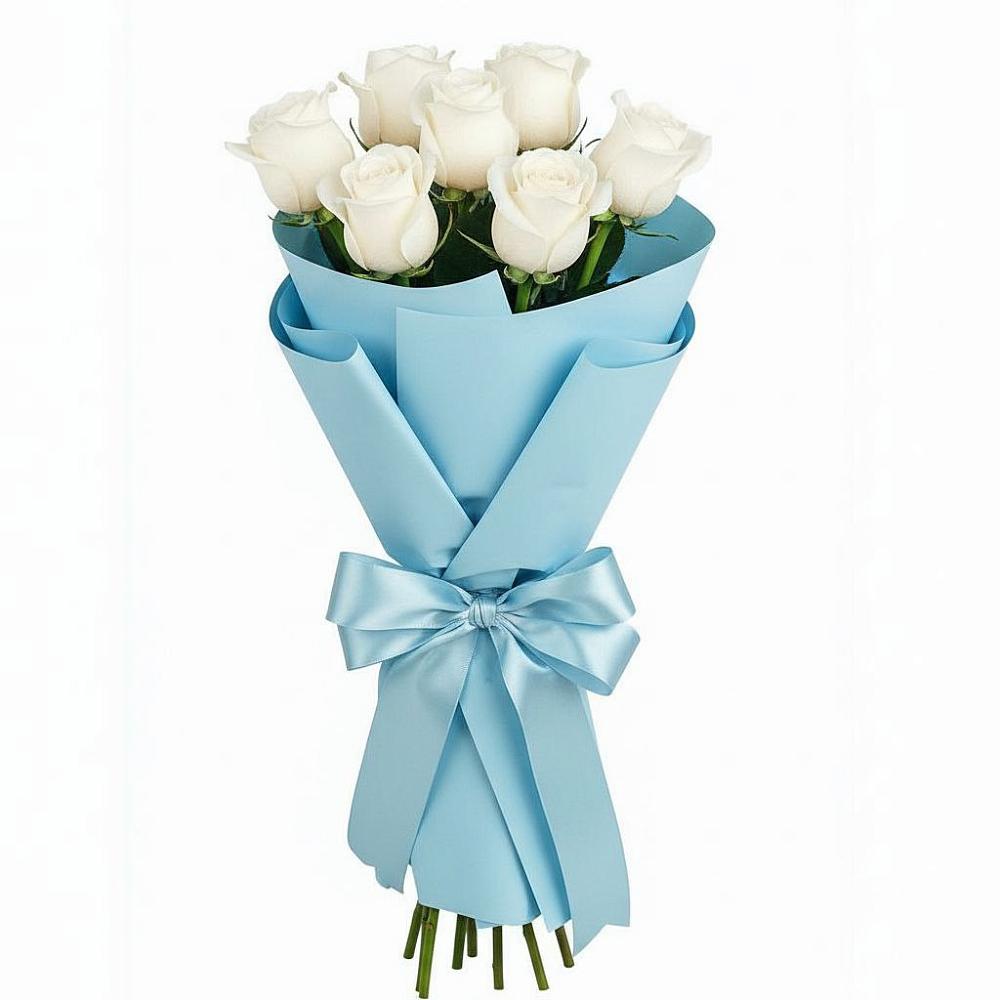 Букет 7 белых роз Проуд в Кратово