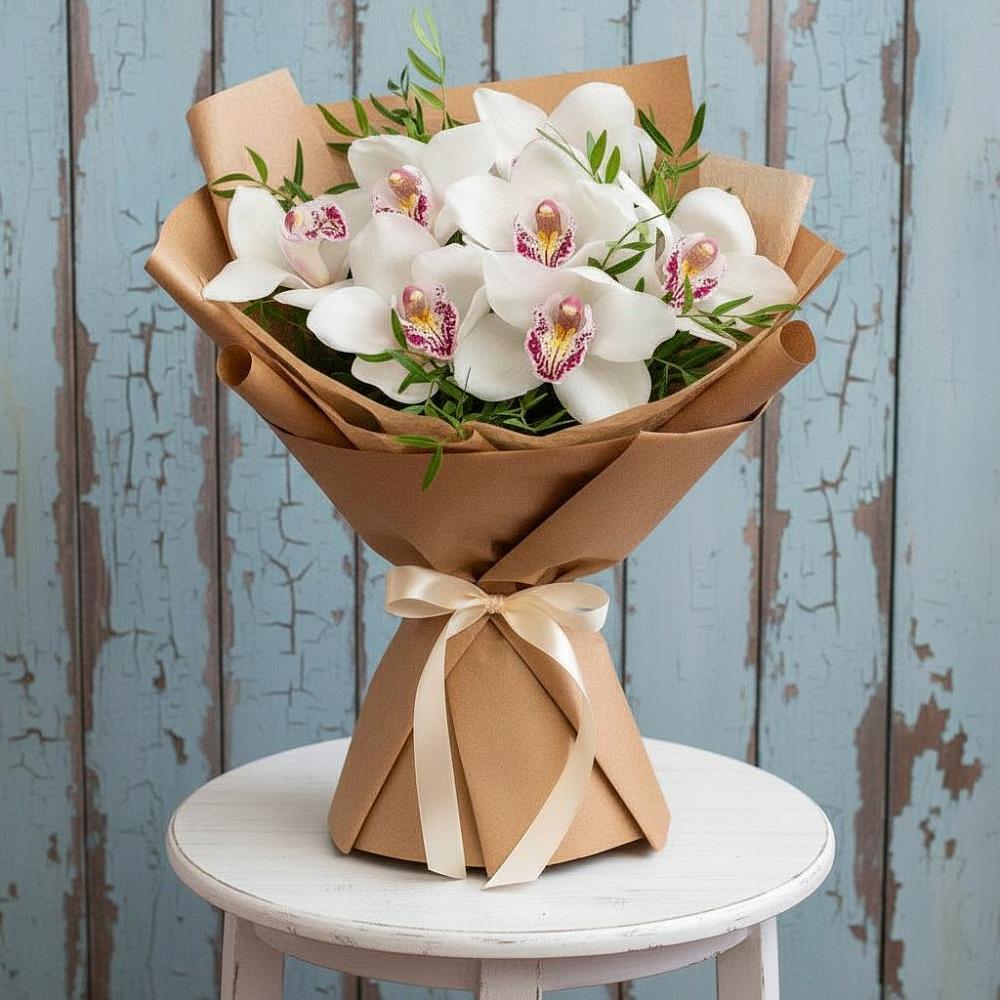 Букет цветов из: Орхидеи и Розы в Кратово
