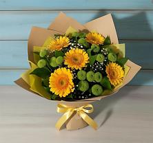 Букет цветов из:  Герберы и Хризантемы в Кратово
