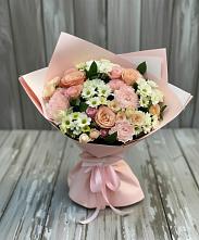 Букет цветов из:  Гвоздики, Розы и Хризантемы в Кратово