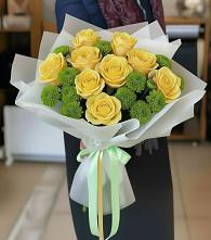 Букет цветов из:  Хризантемы и Розы #REPLACE_PRED# Кратово