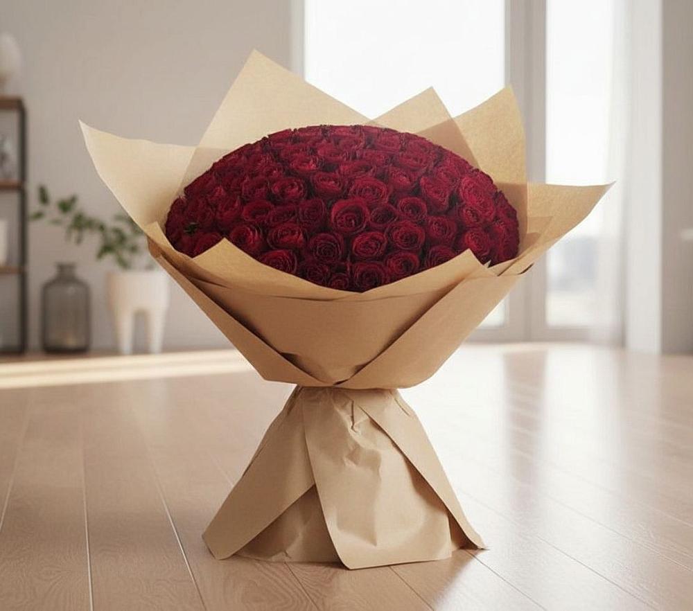 Букет 101 Красная роза в Кратово