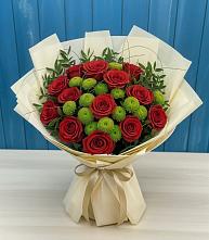 Букет цветов из:  Розы и Хризантемы в Кратово